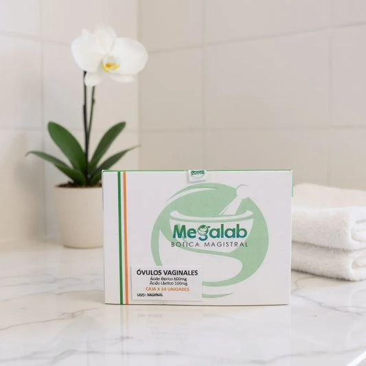 OVULOS DE ACIDO BORICO 600mg + ACIDO LACTICO 100mg - CAJA 14 OVULOS