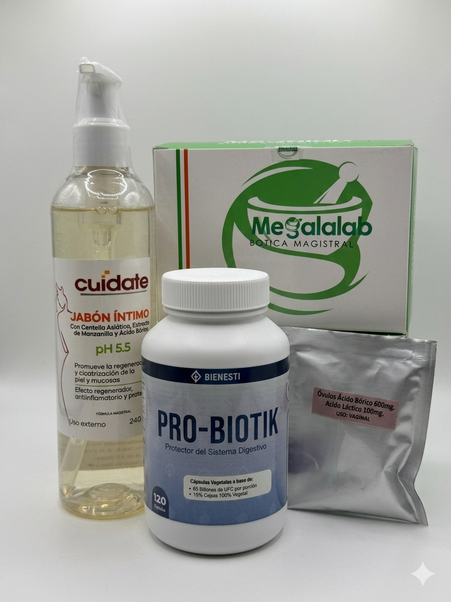 OFERTA FLASH -  1 Probiótico Bienesti  + 14 Óvulos + 1 Jabón Íntimo