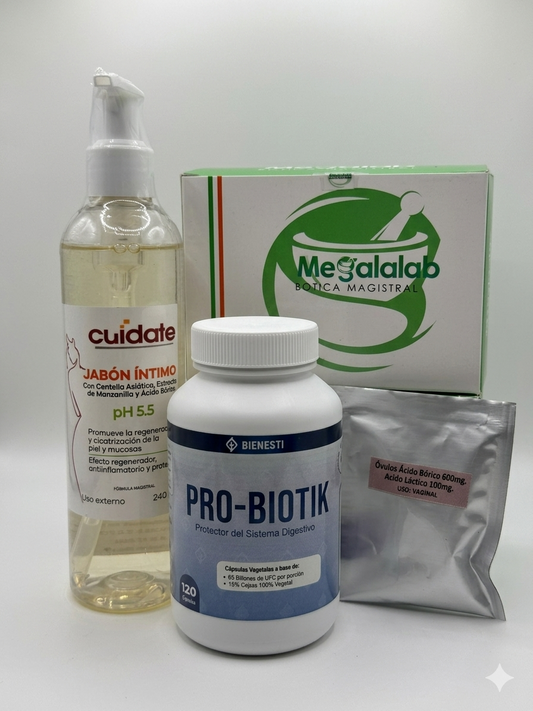 OFERTA FLASH -  1 Probiótico Bienesti  + 14 Óvulos + 1 Jabón Íntimo