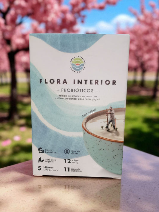 PROBIOTICOS-FLORA INTERIOR- CAJA DE 12 SOBRES.