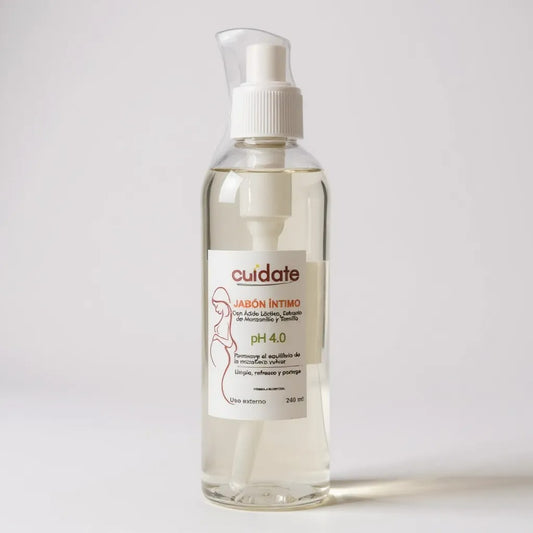 Jabón Íntimo para Gestantes – Ácido Láctico, Manzanilla y Tomillo (240 ml)