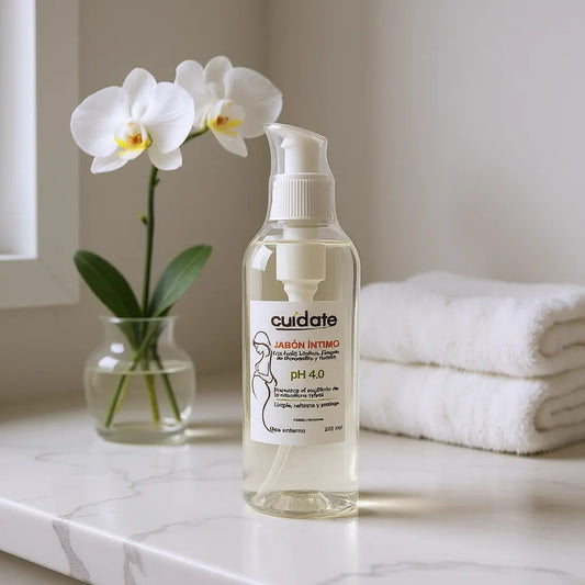 Jabón Íntimo para Gestantes – Ácido Láctico, Manzanilla y Tomillo (240 ml)